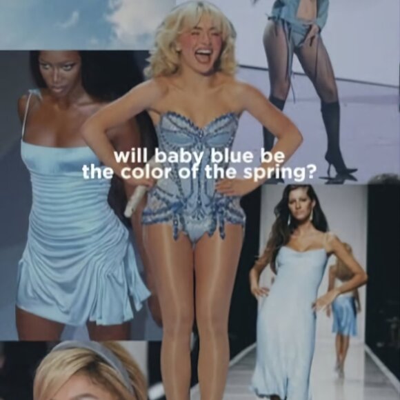 Zara sleeveless baby blue ruffled-sleeve Spring top size M NWT Sabrina Carpenter - Picture 2 of 13